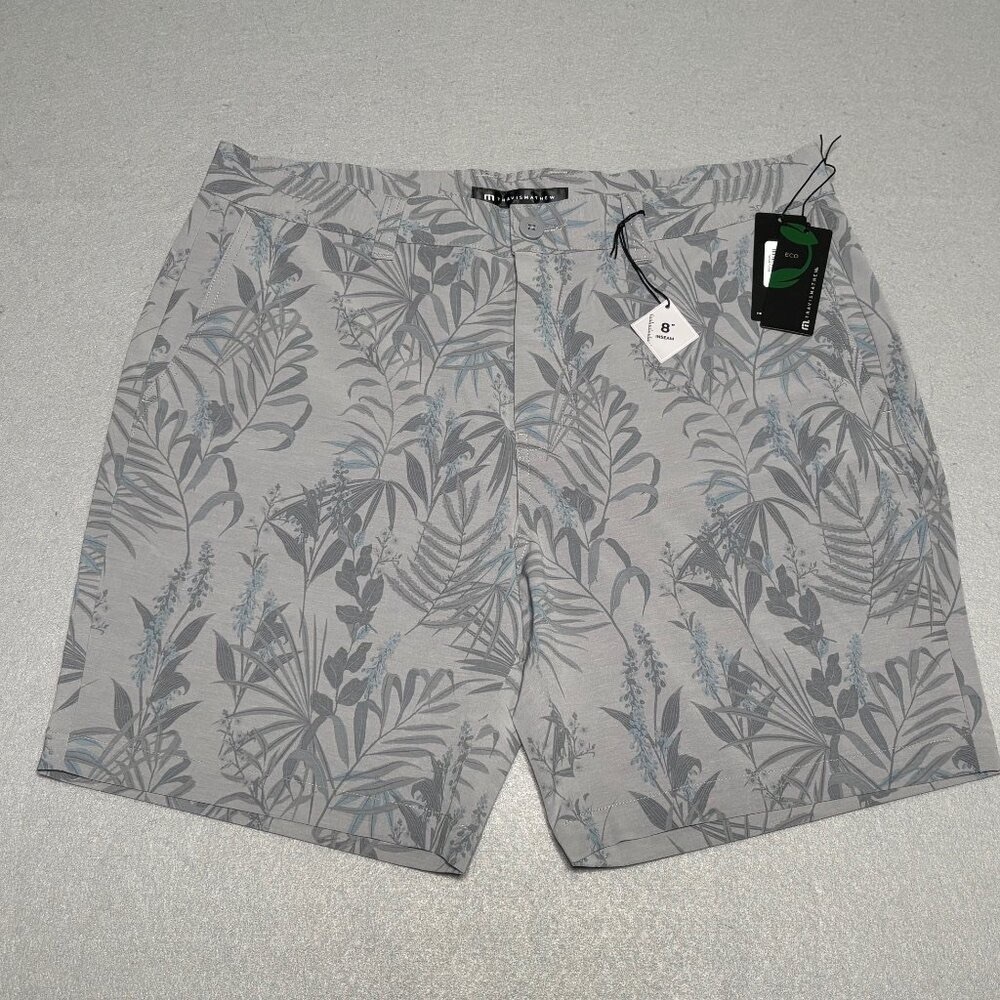 Travis Matthew Coastal Canyon Gray Men's Sizes 32/34/36 Golf 8" Shorts Tropical